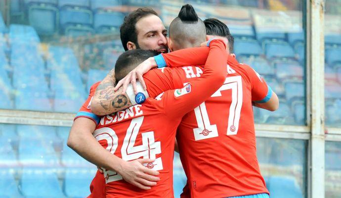 Serie A: poker del Napoli sulla Samp, vince la Lazio. Sassuolo-Bologna 0-2