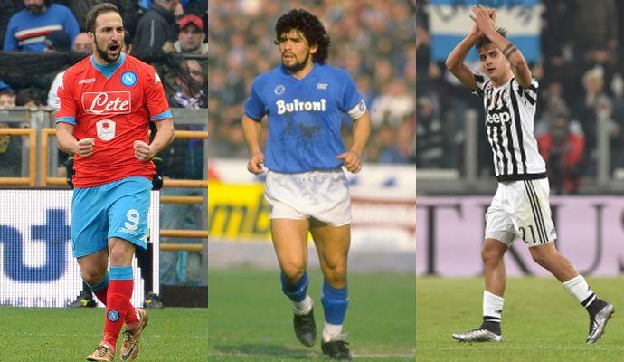 Attaccanti argentini, ecco la top ten: Diego 1°, Higuain 3°, Dybala 7° ma salirà