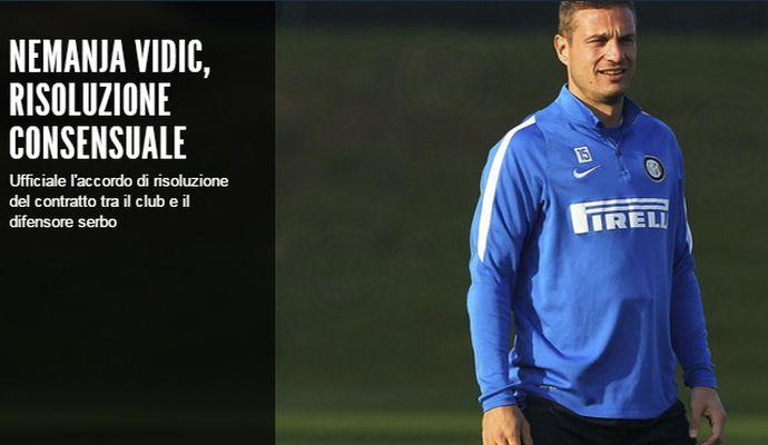 OFFICIAL: Nemanja Vidic rescinds Inter contract