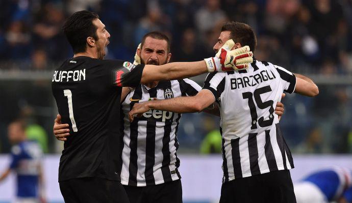 Buffon-Barzagli-Bonucci, fenomeni di 100 anni: inseguono il grande Milan