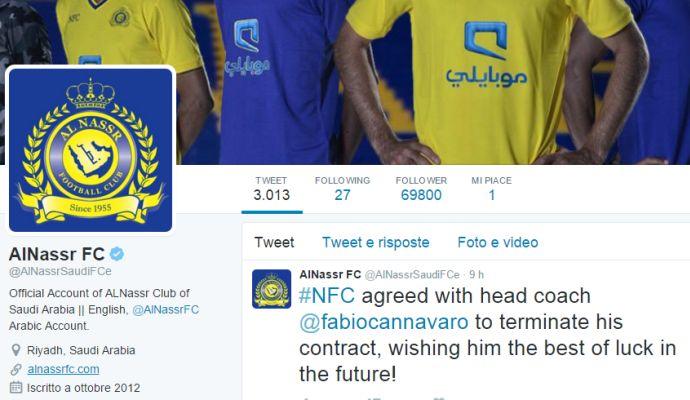 Al Nassr, UFFICIALE: esonerato Cannavaro