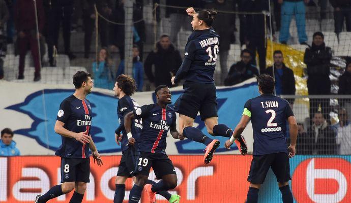 Ligue 1:  Ibra-Di Maria, il PSG passa a Marsiglia. E' +24 in classifica