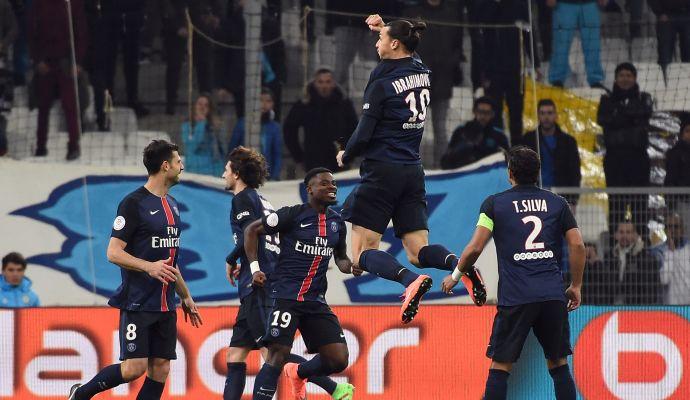 Ligue 1: Ibra-Di Maria, il PSG passa a Marsiglia. E' +24 in classifica