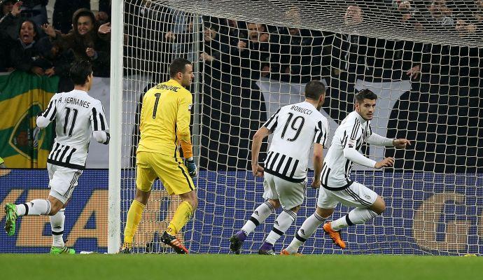 Morata e Bonucci puniscono gli errori dell'Inter: 2-0 e Juventus a +4 sul Napoli