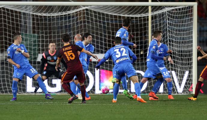 CM STADIO: Empoli-Roma 1-3, Pjanic non pensa allo scudetto