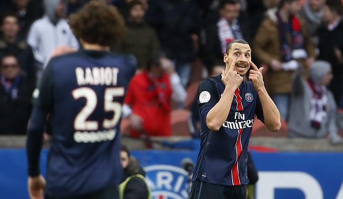 Ligue 1: poker PSG con 2 gol e 2 assist di Ibra, addio a Lavezzi