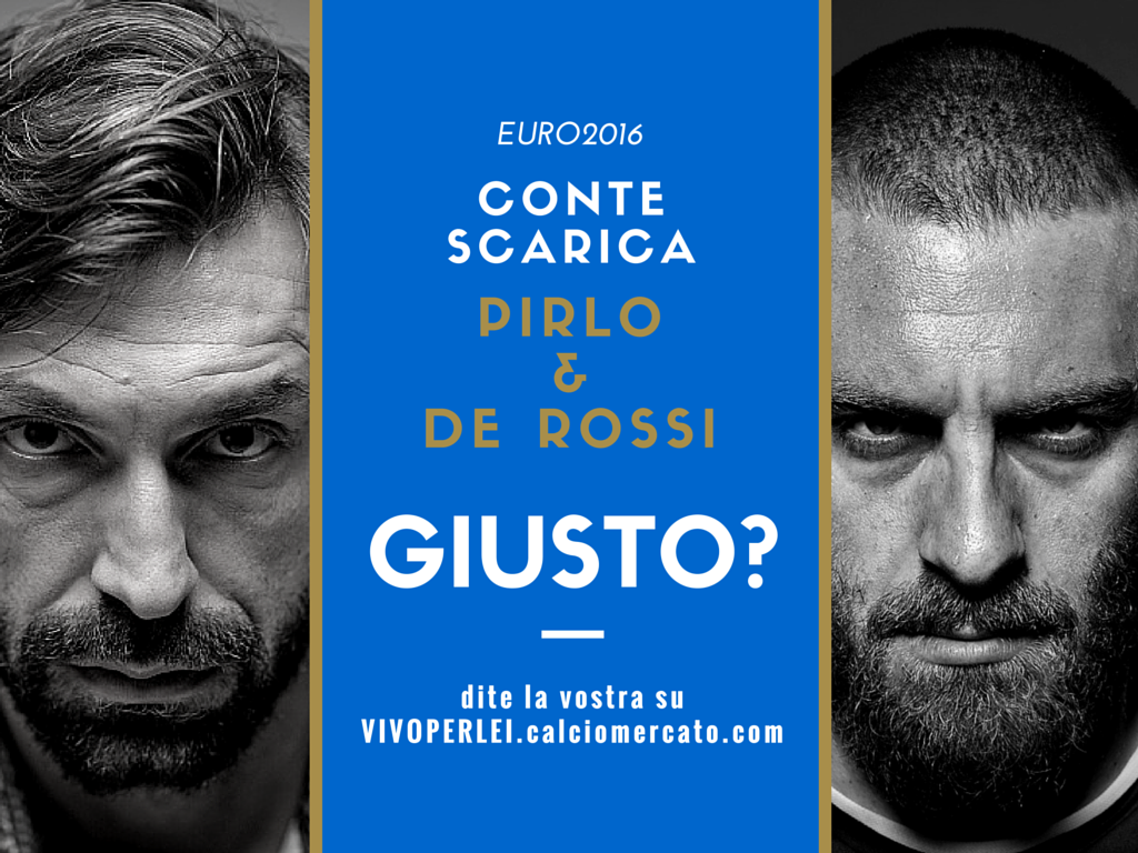 Italia: Conte scarica Pirlo e De Rossi