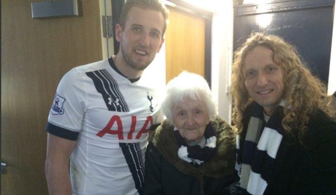 Tottenham, il sogno di Irene: a 101 anni incontra il suo idolo Kane