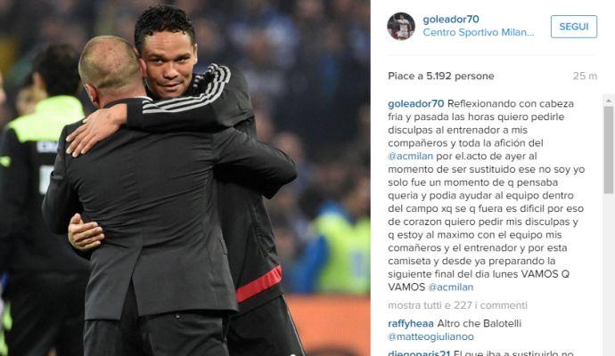Bacca-Brocchi: pace fatta su Instagram