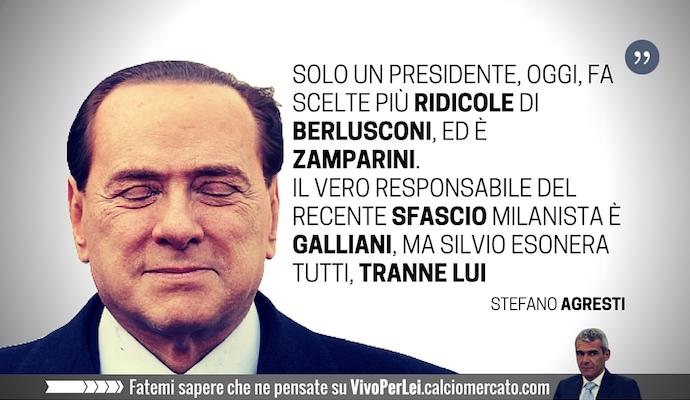 Berlusconi, sembri Zamparini: ridicolo. L'unico da esonerare è Galliani VOTA