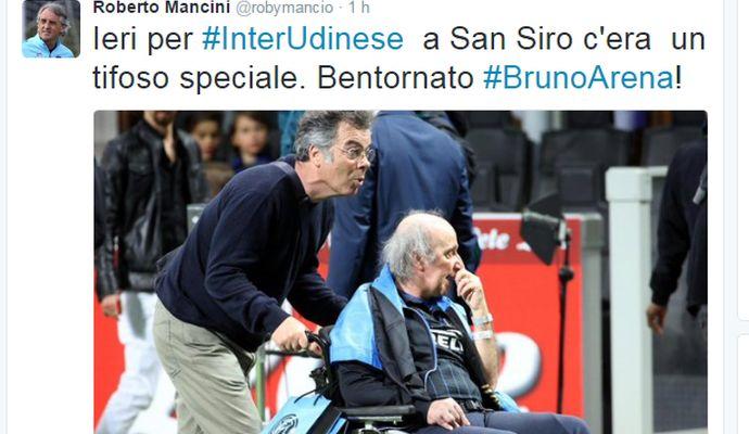 L'Inter abbraccia Bruno Arena. Mancini: 'Bentornato!'