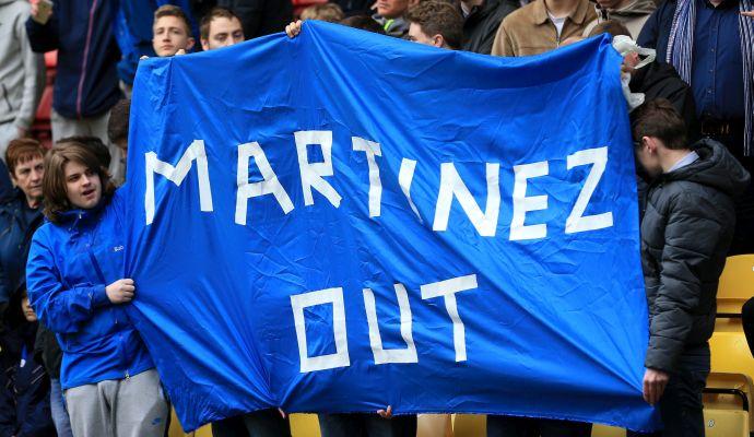 Everton, i tifosi scaricano Martinez