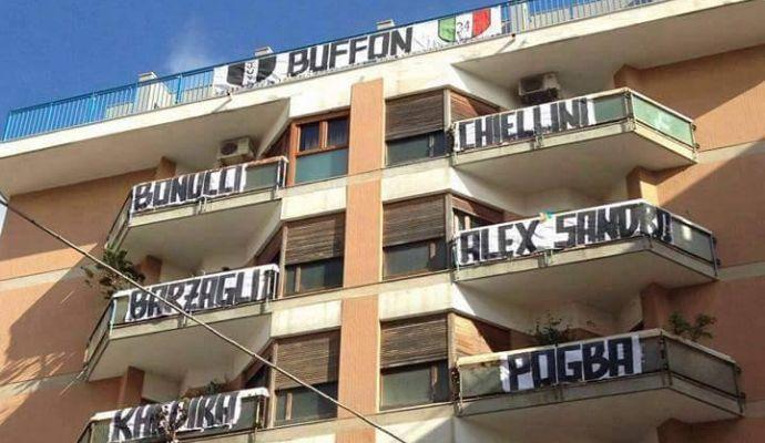 A Brindisi il palazzo che tifa la Juventus