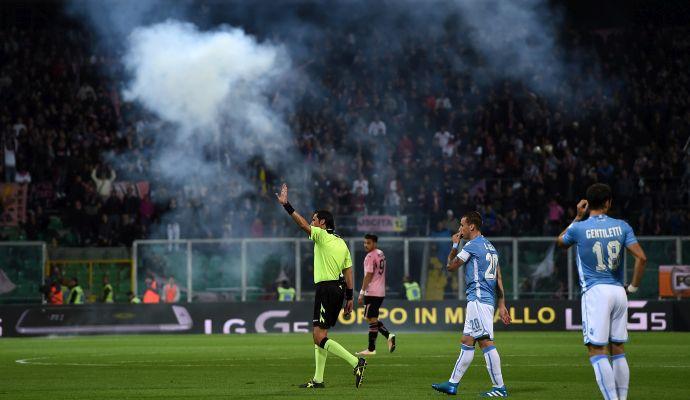 Bufera Palermo: scontri coi tifosi della Lazio, cinque arresti e fumogeni VIDEO