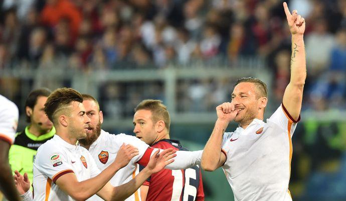 Totti-El Shaarawy, Genoa-Roma 2-3