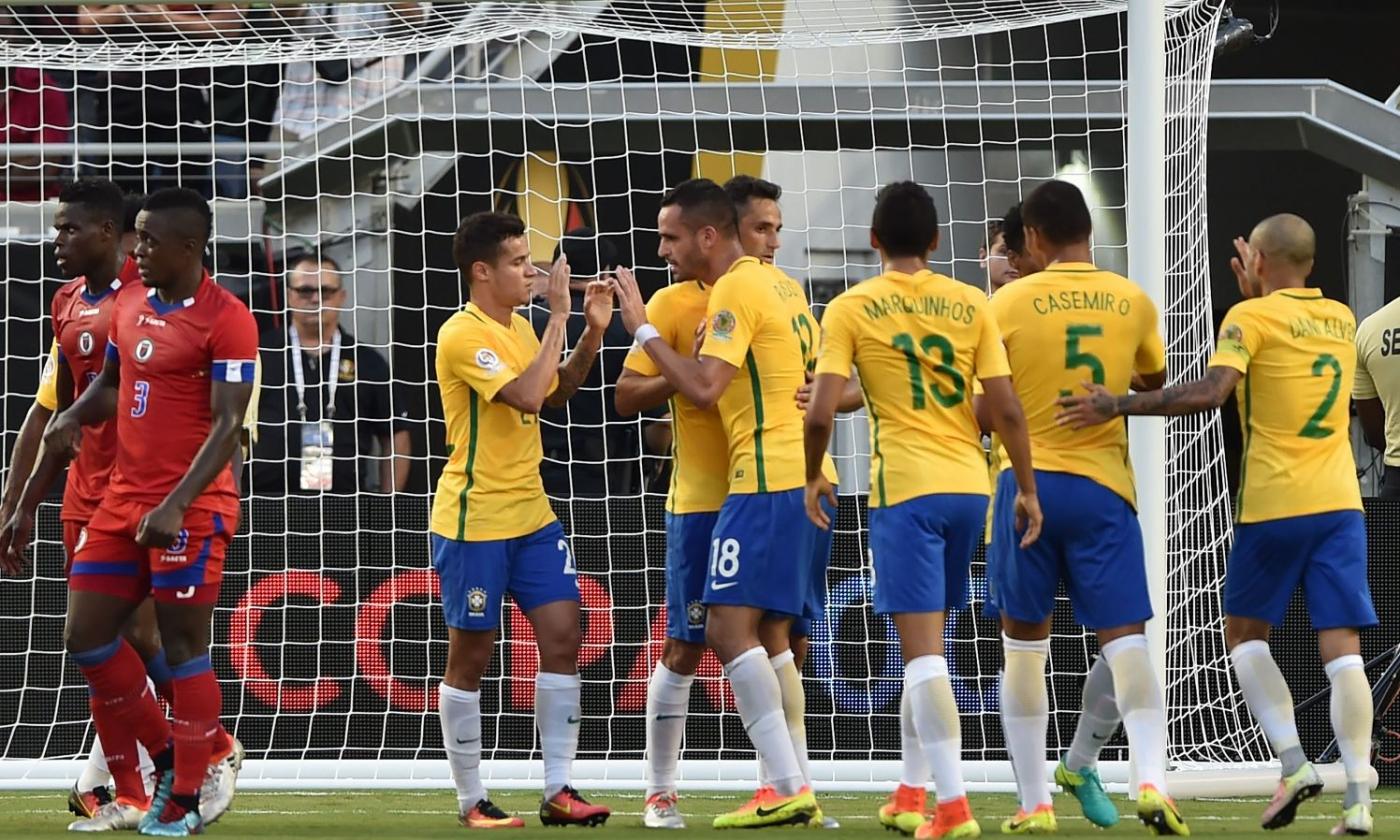 Coppa America: 7-1 Brasile, Coutinho da urlo! Pari tra Ecuador e Perù