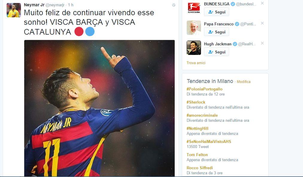 Barcellona, Neymar esce allo scoperto: 'Felice di continuare qui'