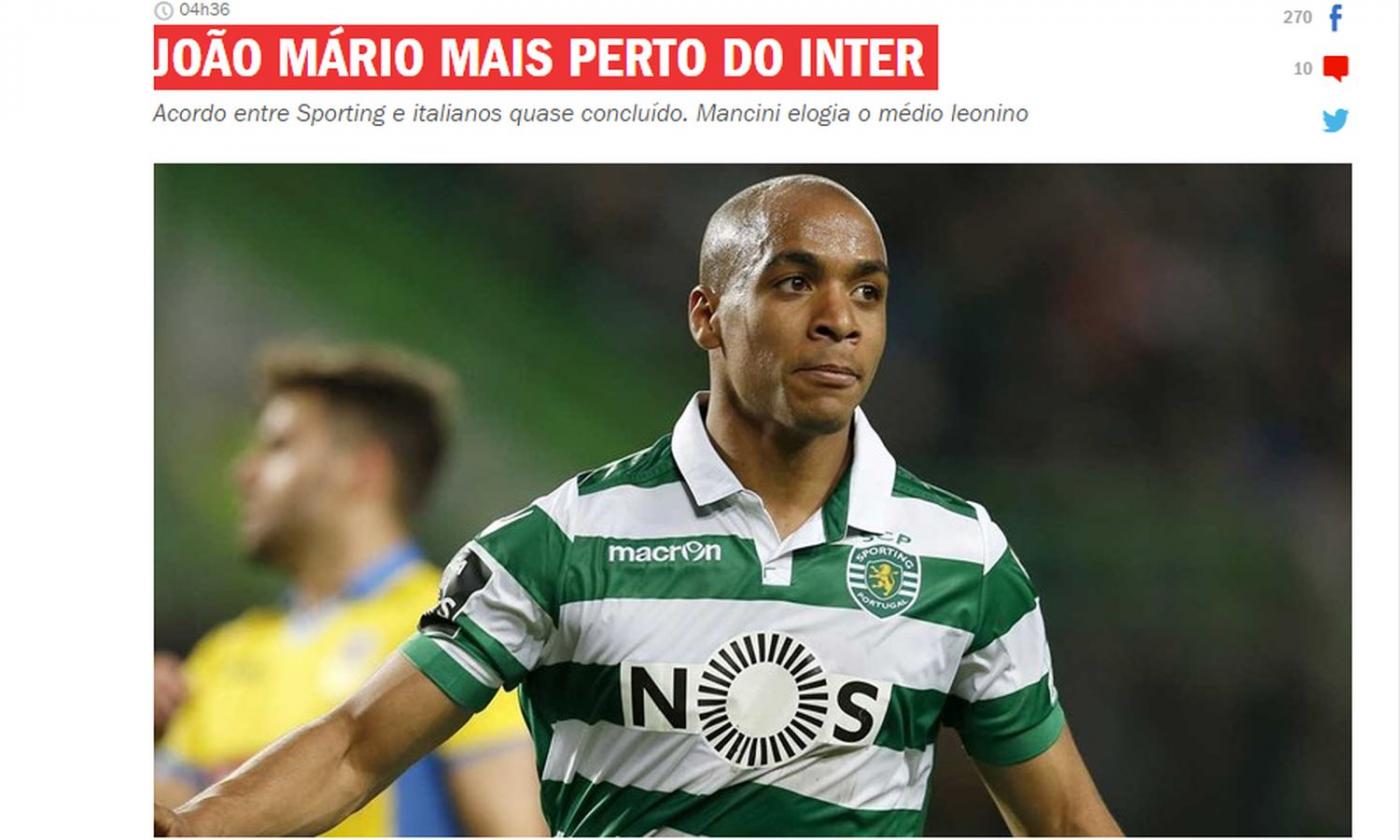 Inter: Joao Mario si avvicina!