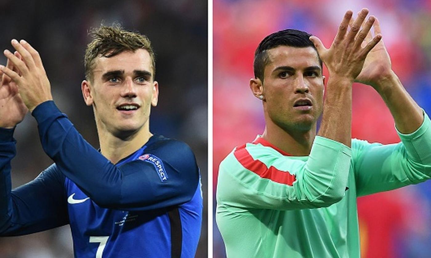 Euro 2016: Griezmann vs Ronaldo, per i bookies vince il francese