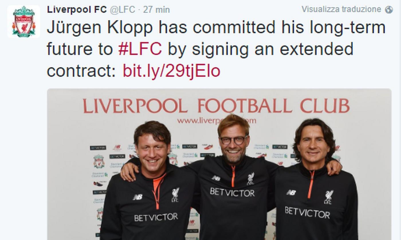 Liverpool, UFFICIALE: rinnova Klopp