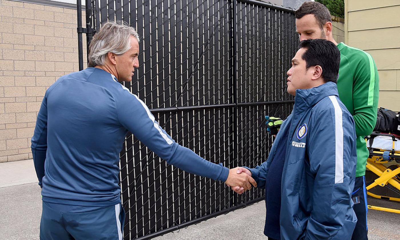 CHAOS AT INTER Thohir tells Mancini to get in line or leave!