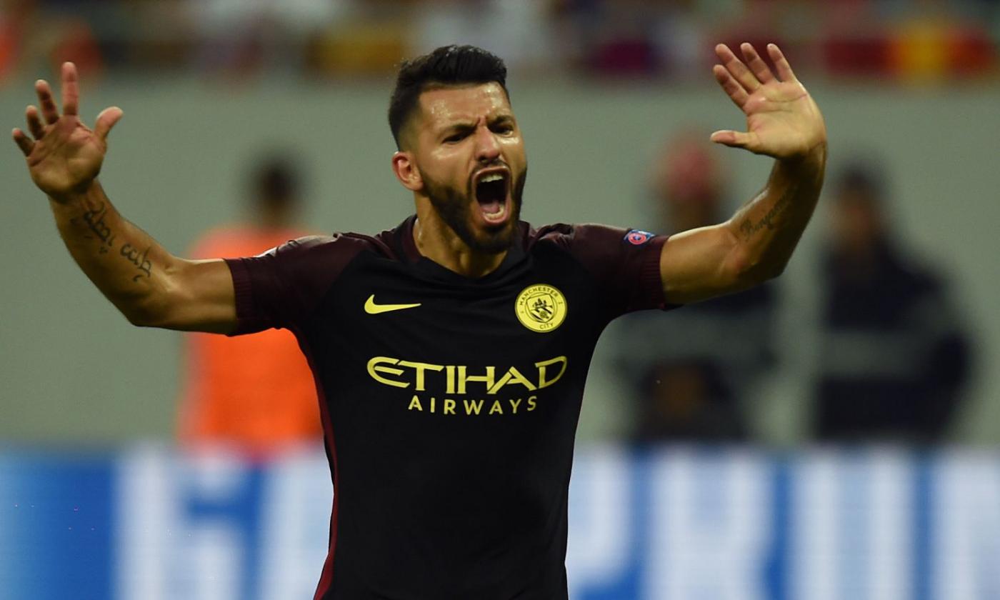 Playoff Champions League: Aguero sbaglia due rigori e fa tripletta, 5-0 City