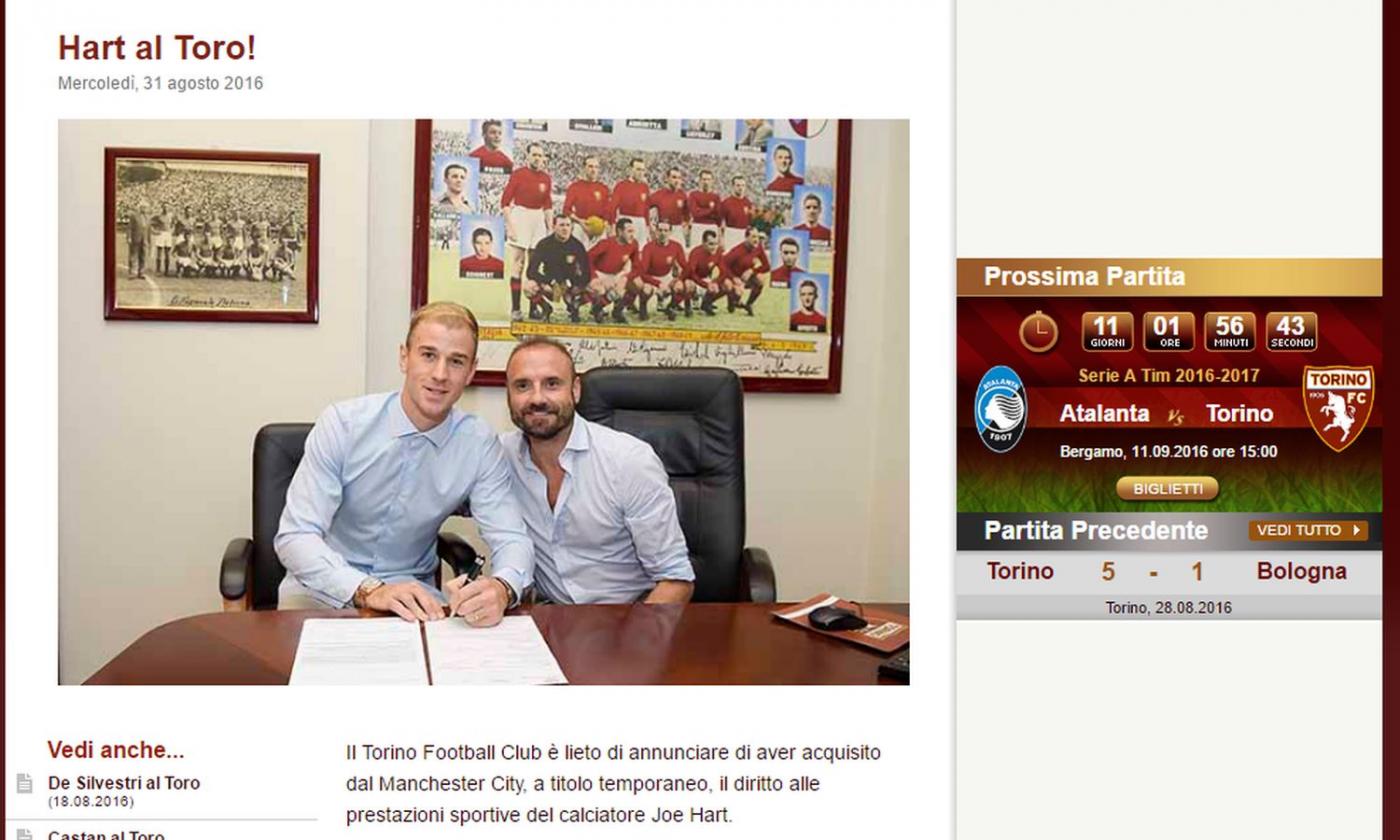 OFFICIAL Joe Hart is a Torino player: 'It feels like destiny'