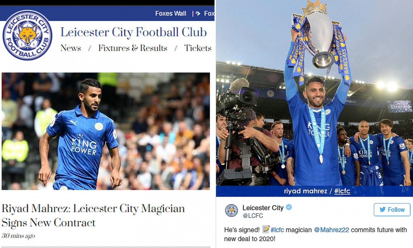 Il Leicester toglie Mahrez dal mercato: UFFICIALE il rinnovo fino al 2020