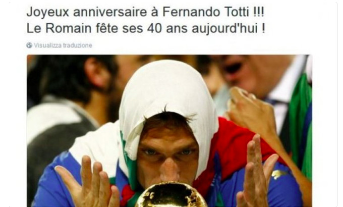 Gli auguri del web a Totti, ma che gaffe la FIFA: lo chiama Fernando! FOTO