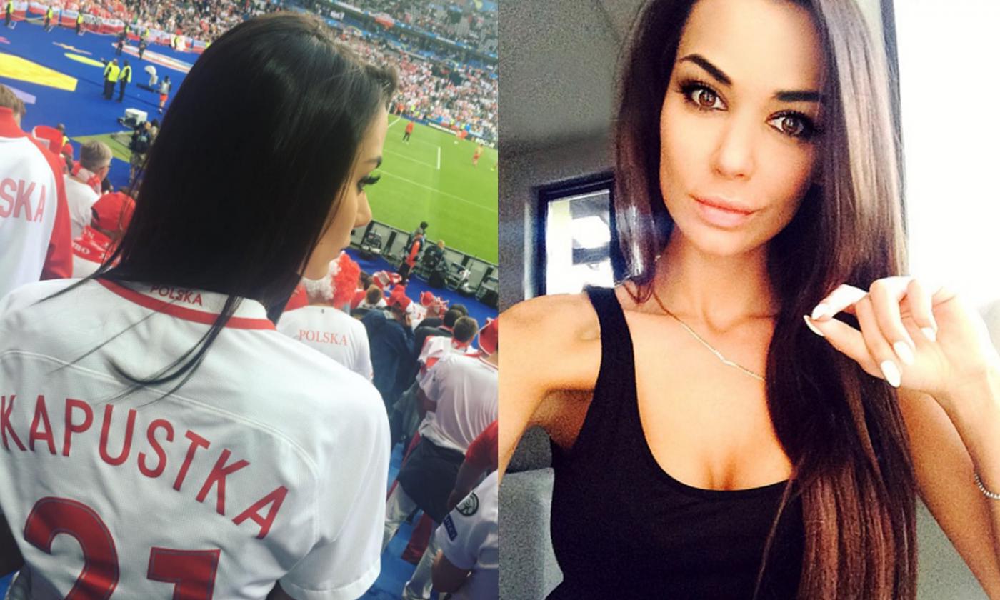 Klaudia con Kapustka a Leicester FOTO