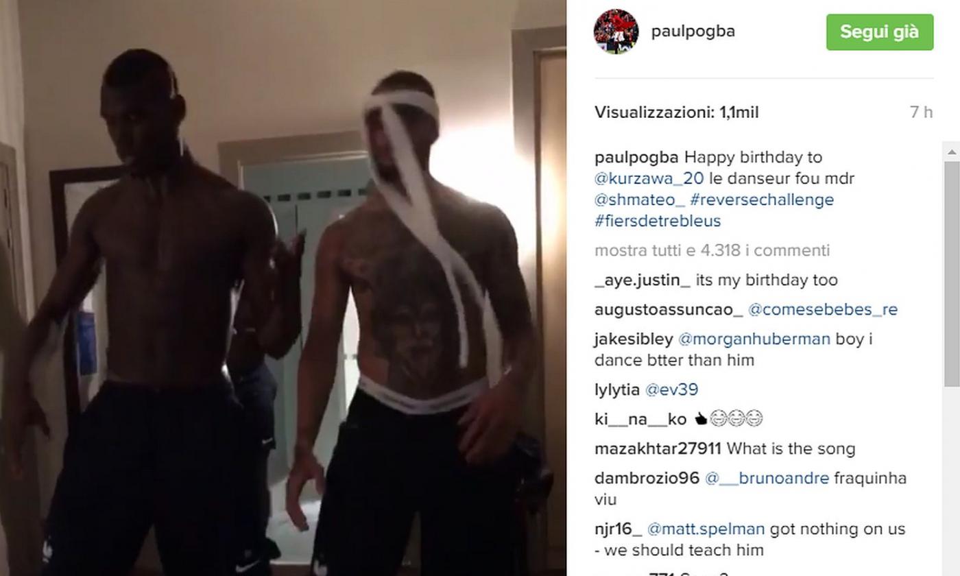 Pogba dance per festeggiare Kurzawa e il VIDEO diventa virale