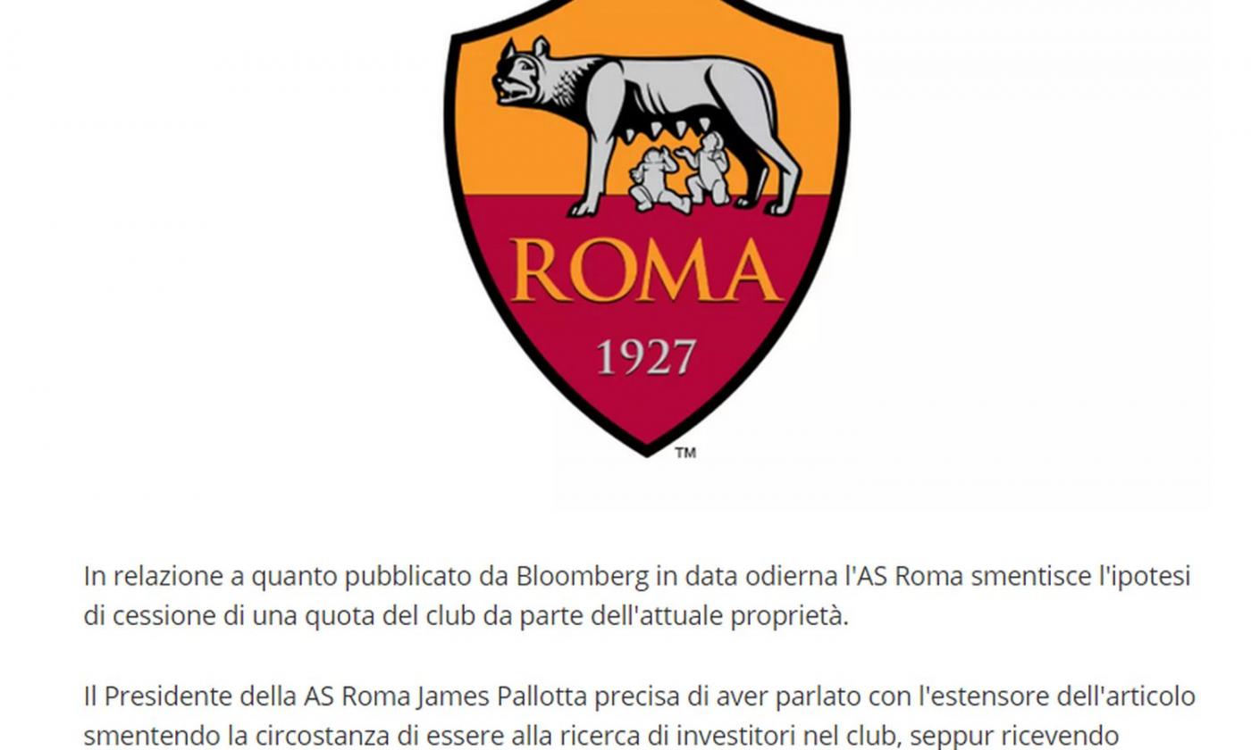 Bloomberg: in vendita il 40% della Roma, Pallotta smentisce