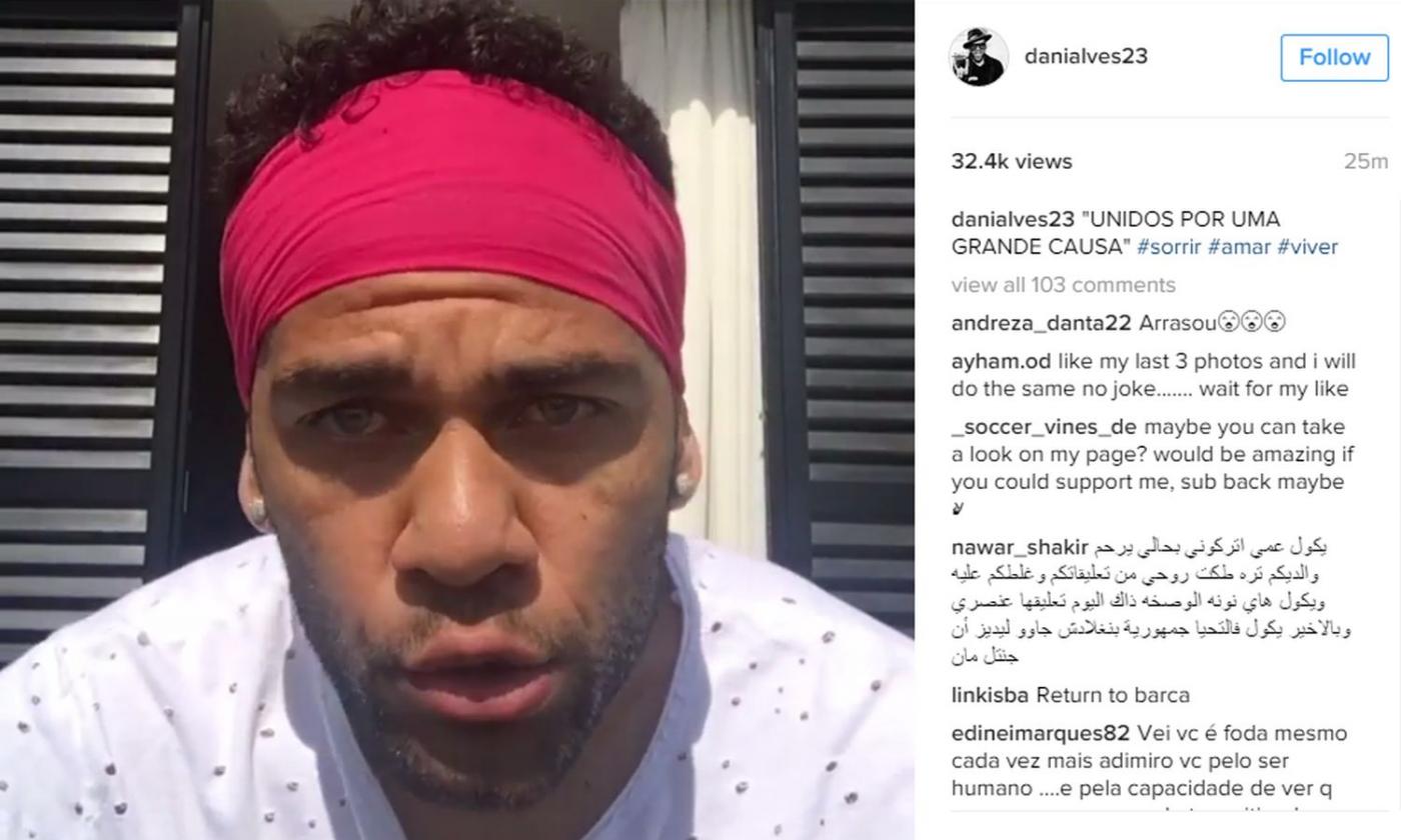 Juve, Dani Alves testimonial per la lotta contro il cancro al seno: il VIDEO