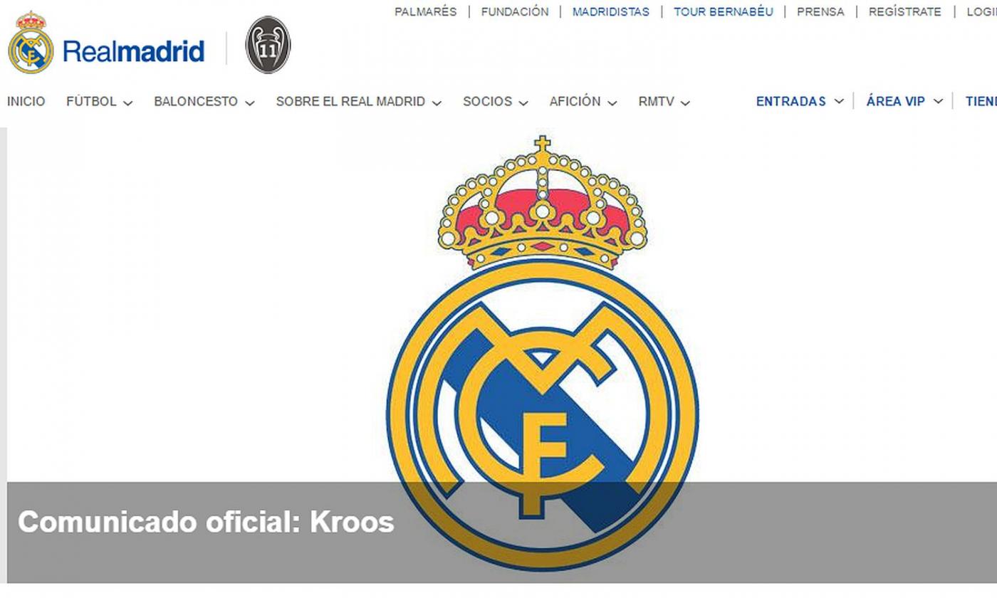 Real Madrid, UFFICIALE: rinnova Kroos fino al 2022. Ingaggio record