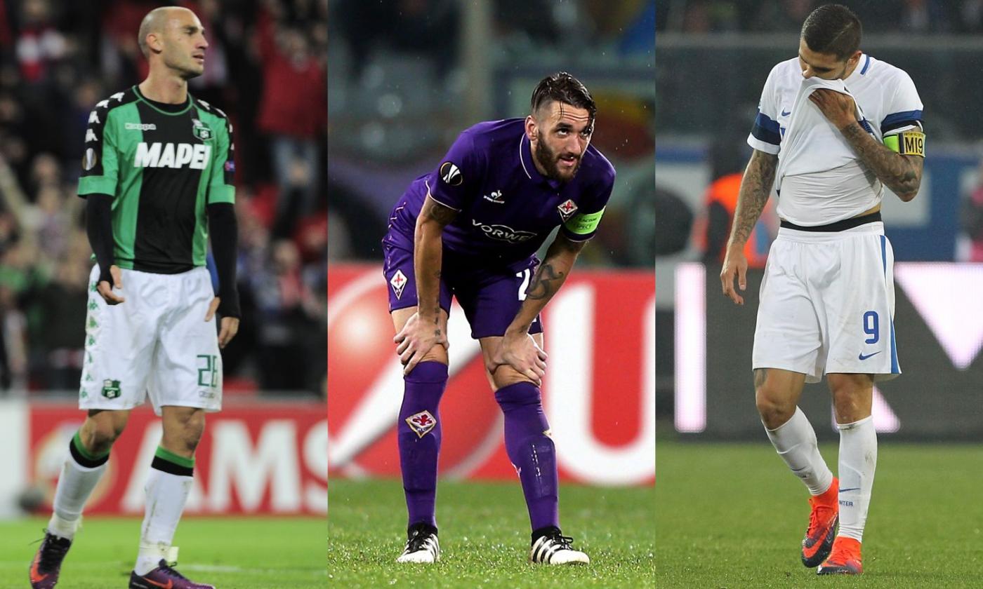 Inter, Viola, Sassuolo: la maledizione del 3-2. E per l'Italia l'Europa è un flop