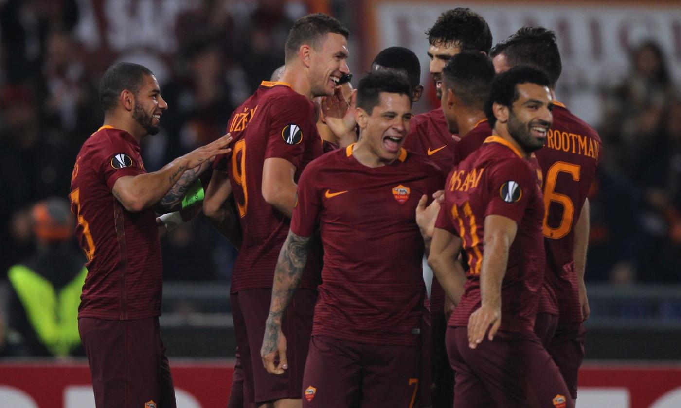 Roma-Viktoria Plzen, le Pagelle di CM: Dzeko strepitoso, Salah impreciso