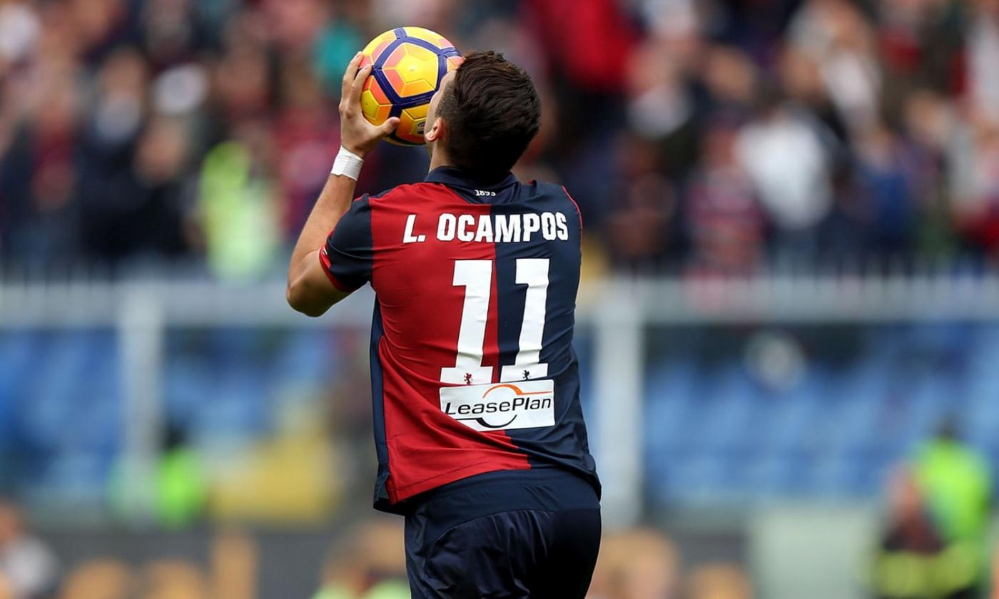 Genoa, rientrano in tre ma Ocampos lavora ancora a parte