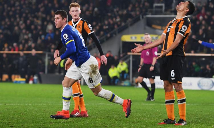 Premier League: Barkley salva l'Everton, 2-2 con l'Hull City