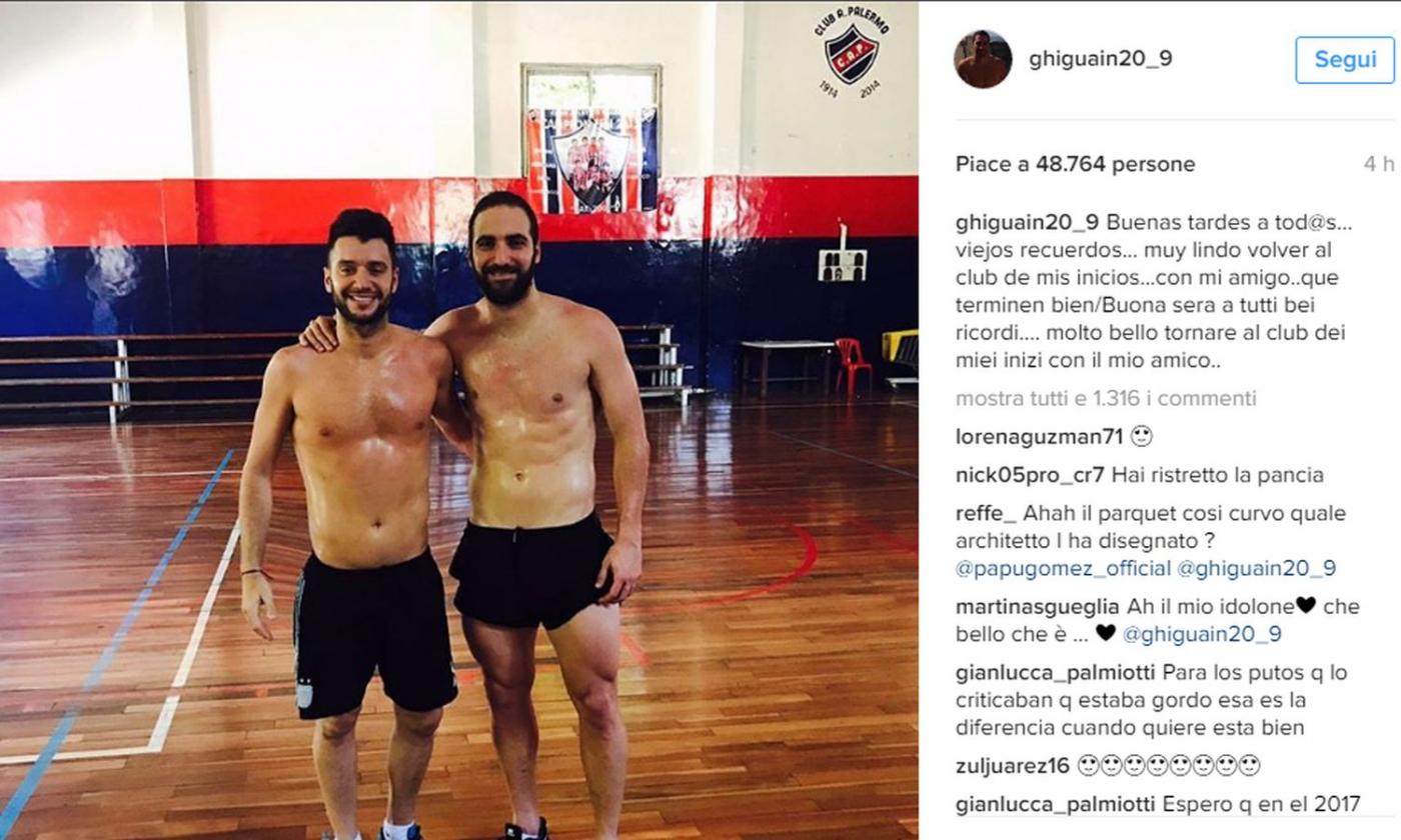 Higuain: guardate, non sono grasso. Ma la foto è sospetta, c'è il trucco?