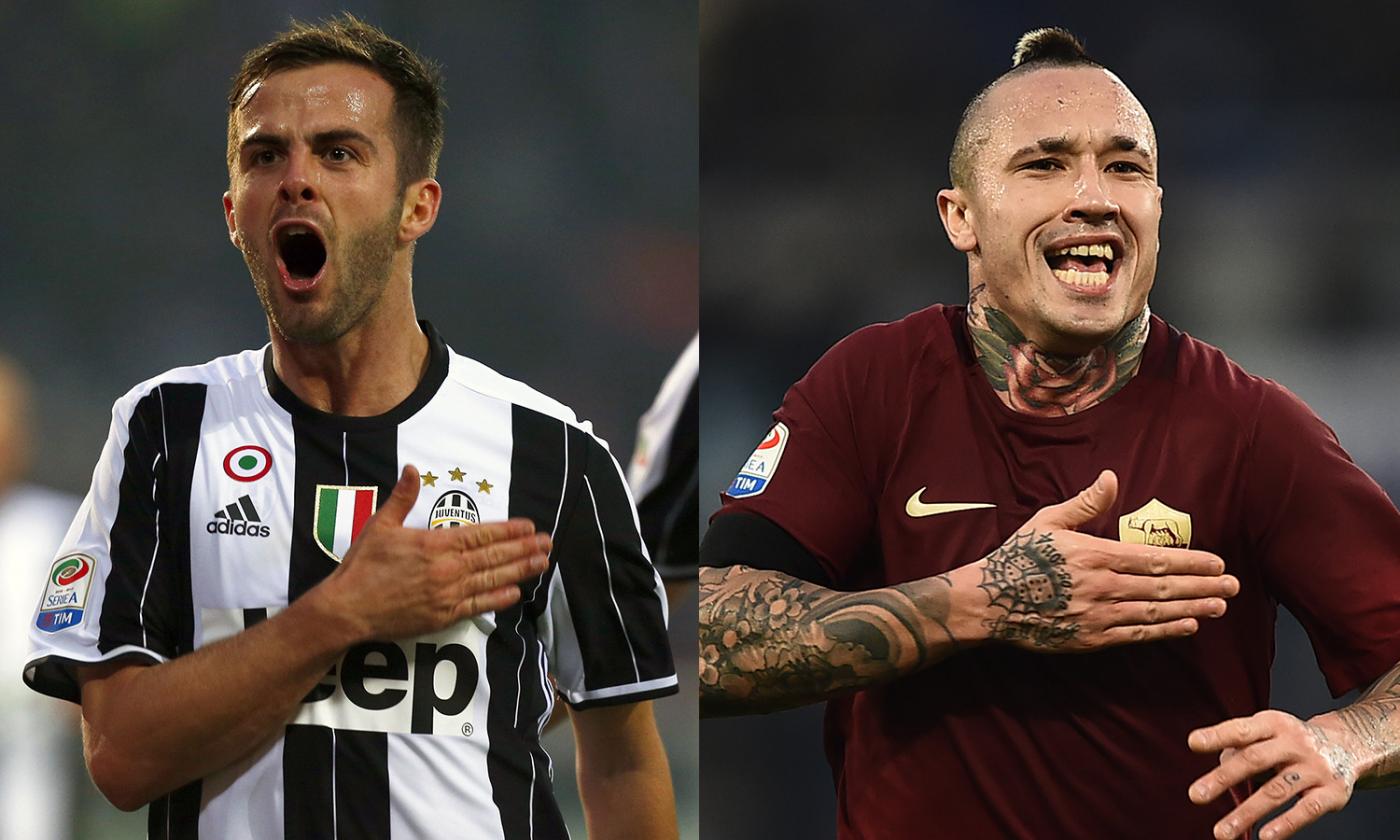 Juve-Roma: i destini di Pjanic, Nainggolan e Schick