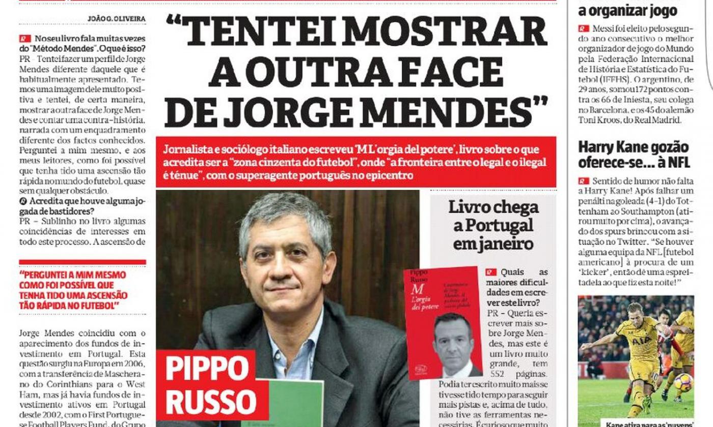 Pippo Russo vs Mendes, duello a Lisbona: 'Vi mostro l'altra faccia del super agente'