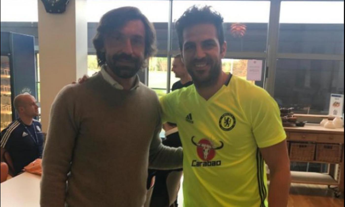 Pirlo fa visita al Chelsea, Conte: 'Felice di vederlo, potrebbe anche allenarsi...'