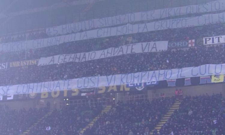 Inter-Genoa, la Curva Nord contesta: 'Via chi non corre, vi rompiamo il c...'