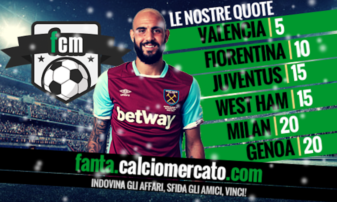 Zaza scaricato dal West Ham: incontro Juve-Valencia, Fiorentina su Seferovic