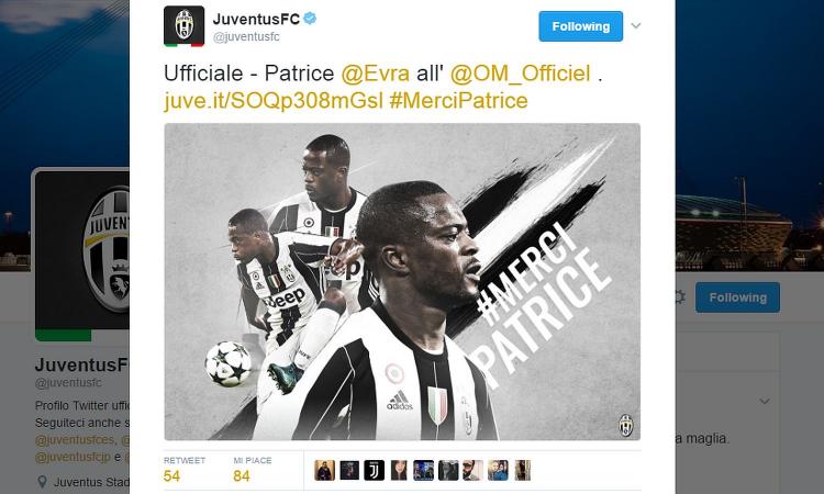 Juve UFFICIALE: Evra al Marsiglia