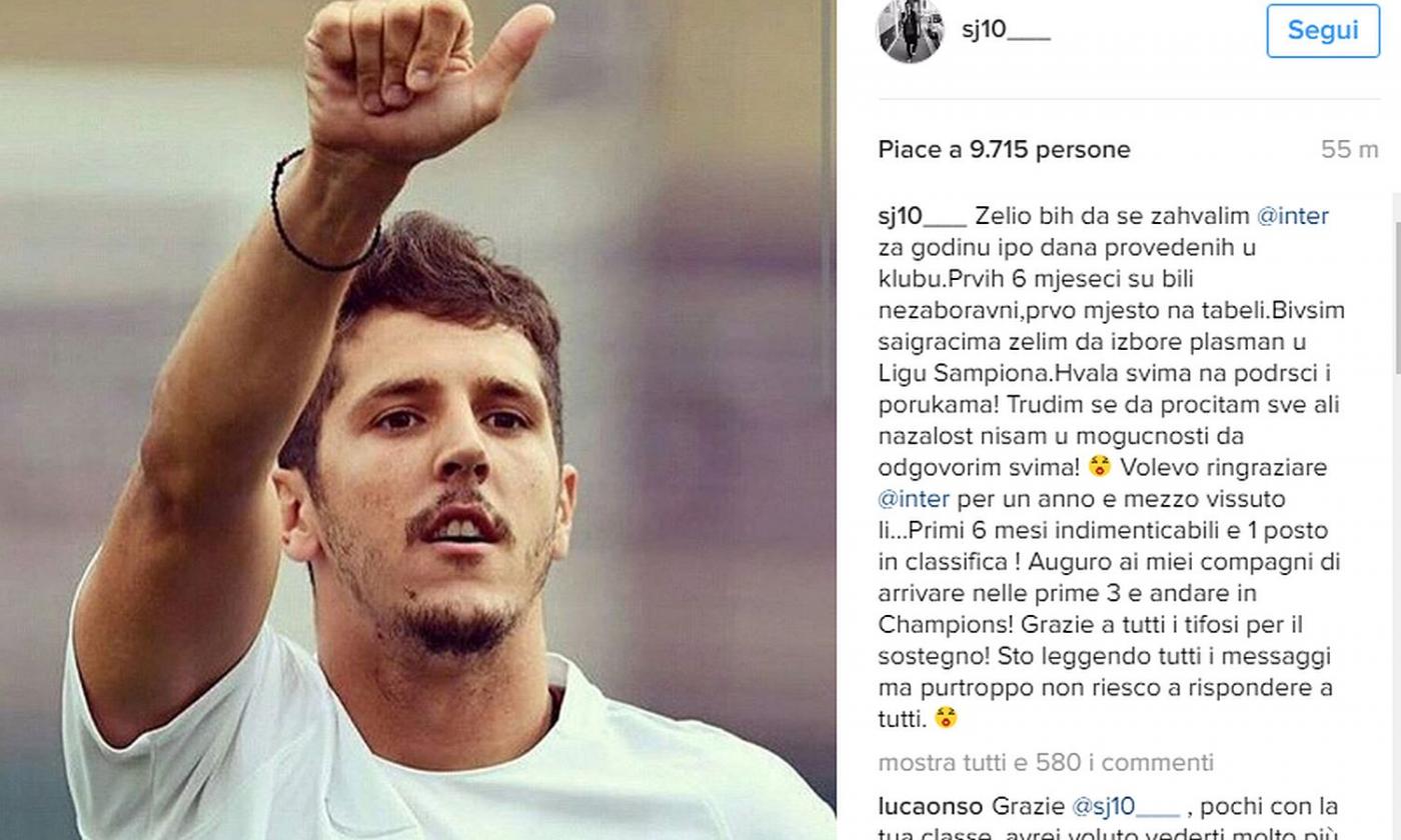 Jovetic ringrazia a metà l'Inter: 'Grazie per i primi 6 mesi'