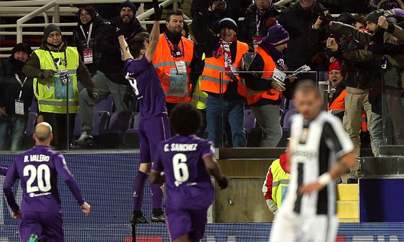 Juve troppo brutta per essere vera, la Fiorentina vince 2-1: Roma a un punto