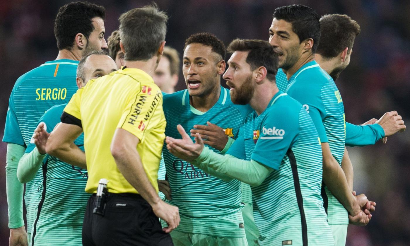 Copa del Rey: Barcellona ko a Bilbao, ma è bufera sull'arbitro