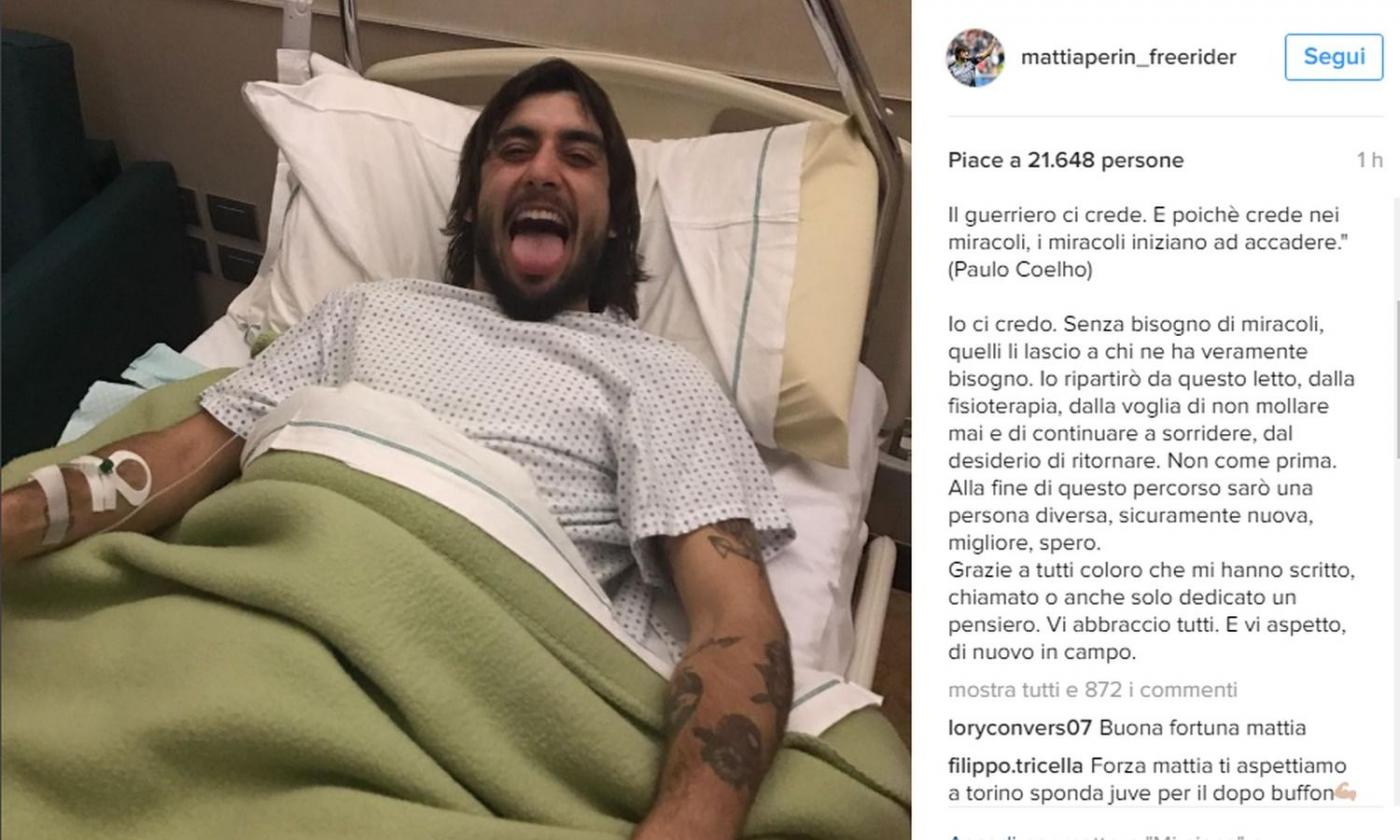 Genoa, intervento riuscito per Perin: 'Tornerò più forte'. Prof. Mariani: 'In campo tra 3 mesi' FOTO