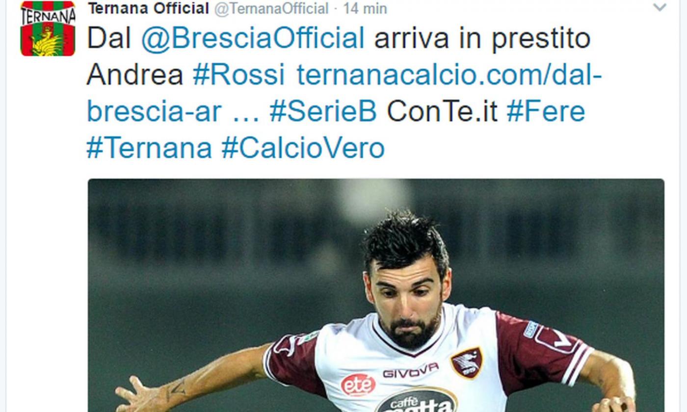 Ternana, UFFICIALE: preso Rossi dal Brescia